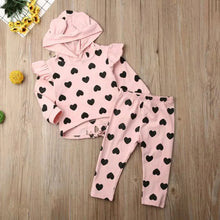 Load image into Gallery viewer, In Love with Pink 2-piece Sweatshirt with pants - Baby One Baby Two