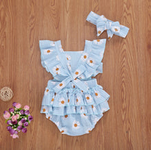 Load image into Gallery viewer, Daisy cotton linen romper - Baby One Baby Two