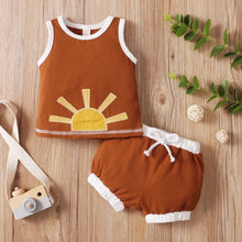 Load image into Gallery viewer, 2 piece summer shirt sleeve with shorts - Baby One Baby Two