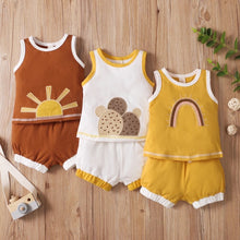 Load image into Gallery viewer, 2 piece summer shirt sleeve with shorts - Baby One Baby Two