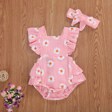 Load image into Gallery viewer, Daisy cotton linen romper - Baby One Baby Two
