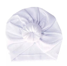 Load image into Gallery viewer, Baby or Toddler Girl Velvet Donut Turban Bonnet.