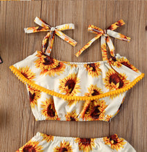 Load image into Gallery viewer, “‘My Little Sunflower” Spaghetti-Strap 3-Piece Set - Baby One Baby Two