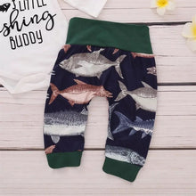 Load image into Gallery viewer, Baby and Toddler Boy Fishing Buddy Bodysuit, Pant, and Hat 3-piece Set.