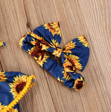 Load image into Gallery viewer, “‘My Little Sunflower” Spaghetti-Strap 3-Piece Set - Baby One Baby Two