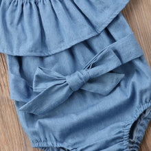 Load image into Gallery viewer, Faux Denim Romper - Baby One Baby Two