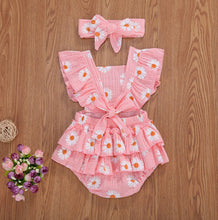 Load image into Gallery viewer, Daisy cotton linen romper - Baby One Baby Two