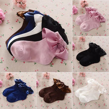 Load image into Gallery viewer, Satin Ruffle Trim Socks - Baby One Baby Two