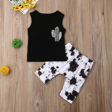 Load image into Gallery viewer, Cactus Inkblot Baby and Toddler Boy 2-piece Tank and Short Set.