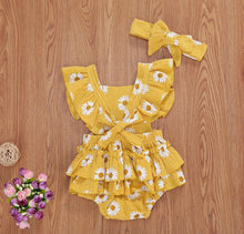 Load image into Gallery viewer, Daisy cotton linen romper - Baby One Baby Two