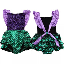 Load image into Gallery viewer, Sequin Ruffle Mermaid Romper - Baby One Baby Two