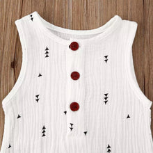 Load image into Gallery viewer, BABY ONE BABY TWO Unisex Baby Linen and Cotton Print Romper.