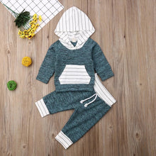 Load image into Gallery viewer, Striped Hoodie and Jogger set - Baby One Baby Two