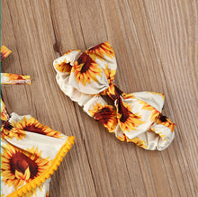 Load image into Gallery viewer, “‘My Little Sunflower” Spaghetti-Strap 3-Piece Set - Baby One Baby Two