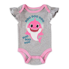 Load image into Gallery viewer, Baby Girl Baby Shark Bodysuit &amp; Leggings Set with Headband - Baby One Baby Two
