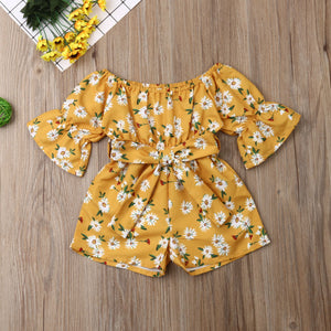 Long-Sleeve Baby Floral Romper - Baby One Baby Two