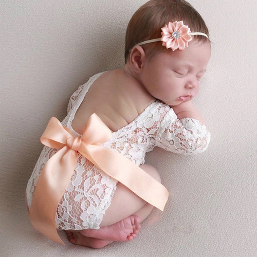 Newborn photography prop bodysuit - Baby One Baby Two