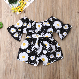 Long-Sleeve Baby Floral Romper - Baby One Baby Two