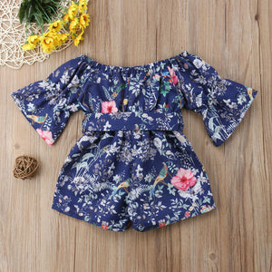 Long-Sleeve Baby Floral Romper - Baby One Baby Two