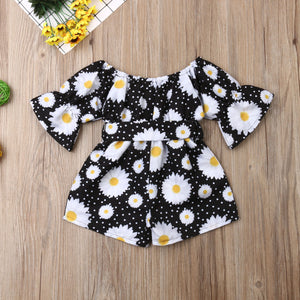 Long-Sleeve Baby Floral Romper - Baby One Baby Two