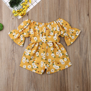 Long-Sleeve Baby Floral Romper - Baby One Baby Two