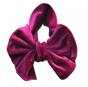 Baby and Toddler Girl Big Bow Velvet Headband.