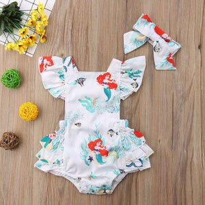 “Under the Sea” Mermaid Princess Romper - Baby One Baby Two