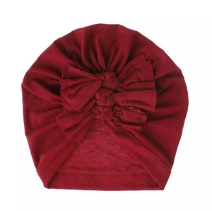 Baby and Toddler Girl Triple-BowTurban Bonnet.