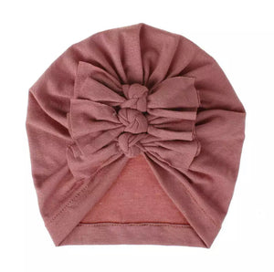 Baby and Toddler Girl Triple-BowTurban Bonnet.