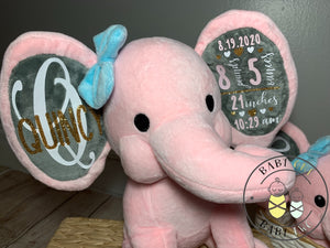 Birth Annoucement Custom Elephant.