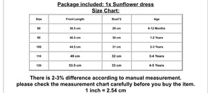 BABY ONE BABY TWO Baby and Toddler Girl Spaghetti-Strap Sunflower Lightweight Dress.