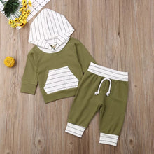 Load image into Gallery viewer, Striped Hoodie and Jogger set - Baby One Baby Two
