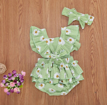 Load image into Gallery viewer, Daisy cotton linen romper - Baby One Baby Two
