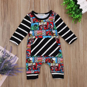 Baby Boy Superhero Romper Bodysuit.