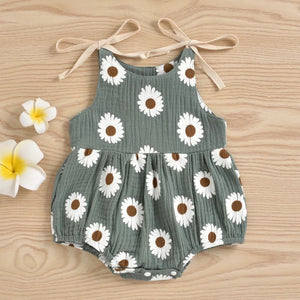 Darling Daisy Spaghetti-Strap Romper - Baby One Baby Two