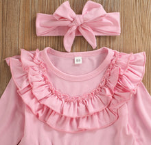 Load image into Gallery viewer, Ruffle Dress with matching headband - Baby One Baby Two
