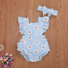 Load image into Gallery viewer, Daisy cotton linen romper - Baby One Baby Two
