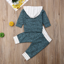 Load image into Gallery viewer, Striped Hoodie and Jogger set - Baby One Baby Two
