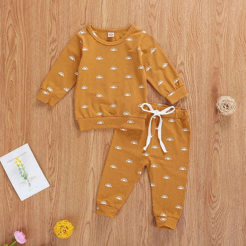 You Are My Sunshine 2-piece Pullover Sweatshirt with Sweatpants - Baby One Baby Two