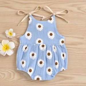 Darling Daisy Spaghetti-Strap Romper - Baby One Baby Two