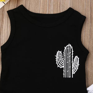 Cactus Inkblot Baby and Toddler Boy 2-piece Tank and Short Set.