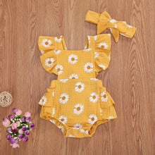 Load image into Gallery viewer, Daisy cotton linen romper - Baby One Baby Two
