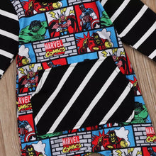 Load image into Gallery viewer, Baby Boy Superhero Romper Bodysuit.
