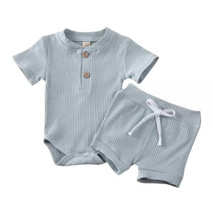 Unisex Short Sleeve Shirt with Short set - Baby One Baby Two