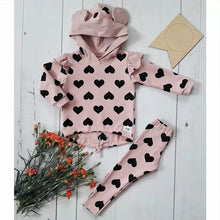 Load image into Gallery viewer, In Love with Pink 2-piece Sweatshirt with pants - Baby One Baby Two
