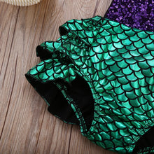 Load image into Gallery viewer, Sequin Ruffle Mermaid Romper - Baby One Baby Two
