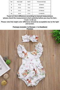 2-piece Baby Woodland Animals Romper with Headband.