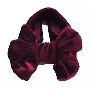 Baby and Toddler Girl Big Bow Velvet Headband.