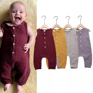 Lightweight button-down romper - Baby One Baby Two