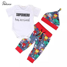 Load image into Gallery viewer, Superhero Has Arrived 3-piece set - Baby One Baby Two
